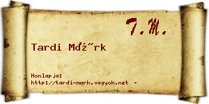 Tardi Márk névjegykártya