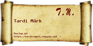 Tardi Márk névjegykártya